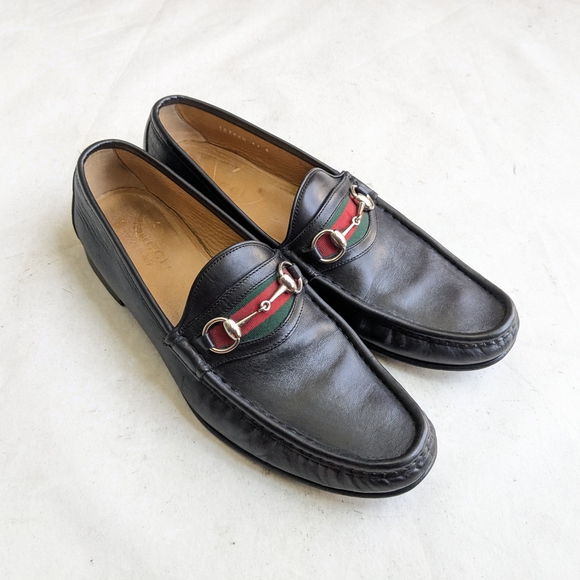 Gucci Horsebit Loafers Black Leather Men 11 D - Picture 1 of 16